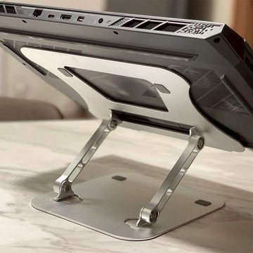 【頸肩不酸了】11-17.3吋可調式雙軸無段調整鋁合金 筆電平板支架 平板支架 筆電散熱架 (靜態耐重20KG)