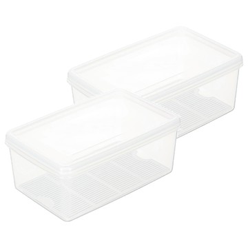 KEYWAY 日常6號長型保鮮盒 1.5L  2入  2個容器 + 2個蓋子 + 2個濾網