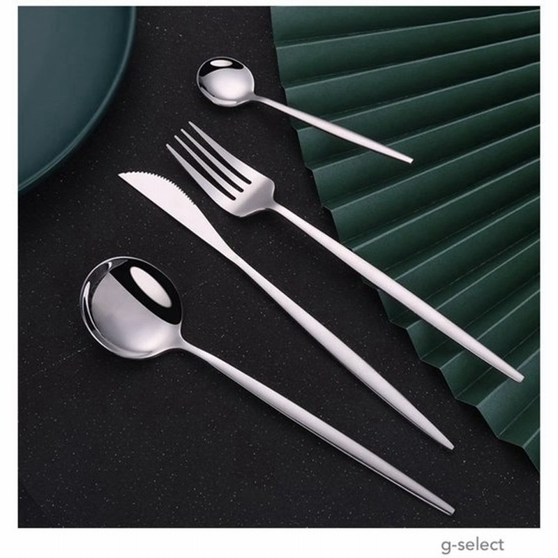 カラトリーセット シルバー 4点セット お洒落 クチポール風 おしゃれ 食器 光沢仕様 カトラリーセット スプーン フォーク ナイフ ギフト お祝い 通販 Lineポイント最大0 5 Get Lineショッピング
