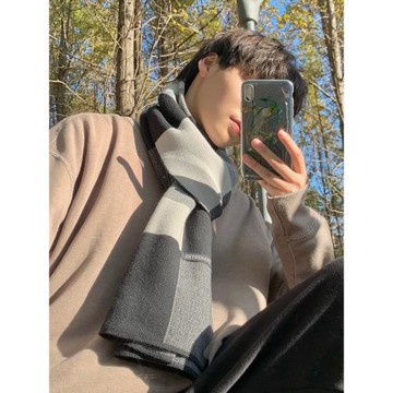 圍巾男士冬季圍脖男百搭男生男款送男朋友生日禮物冬款秋冬潮2022