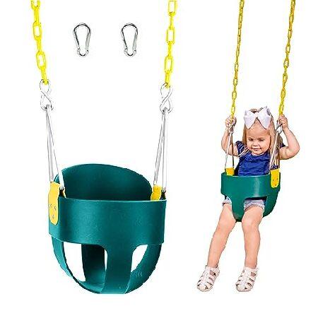 High Back Full Bucket Toddler Swing Seat with Plastic Coated