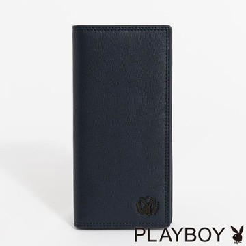 PLAYBOY - 翻蓋長夾  Blue Sentinel系列 - 藍色