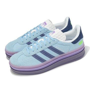 x Kseniaschnaider 休閒鞋 Gazelle Bold W 聯名 女鞋 藍 紫 厚底 IG4339