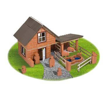 德國 teifoc - DIY益智磚塊建築玩具 3合1動物農場