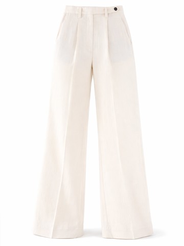 brunello cucinelli linen blend tailored pants