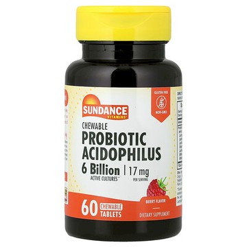 Sundance Vitamins, 嗜酸菌咀嚼片，天然漿果味，60 億，60 片咀嚼片（每片 30 億）