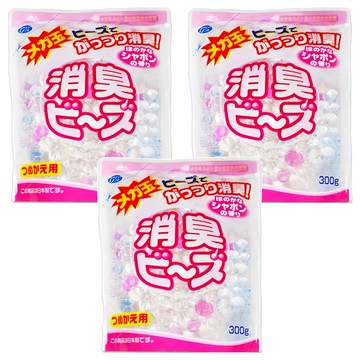 Lion Chemical 獅子化學 消臭珠補充包 (皂香) 植物性除臭成分 大彈力水晶珠  300g  3包