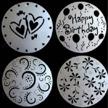 [協貿國際]烘焙工具四件套噴花模蛋糕噴花模印花模糖粉篩裱花蛋糕裝飾2入