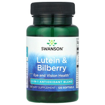 Swanson Vitamins, 葉黃素和山桑子，120 粒軟凝膠