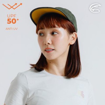ADISI 抗UV透氣快乾超撥水印花球帽 AH24094 渡假椰綠/薑黃色 (S-M)｜UPF50+ 防潑水 遮陽 防曬 抗紫外線