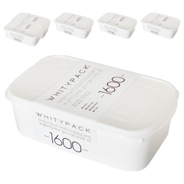 MYUMYU 沐慕家居 塑膠帶蓋保鮮盒 1600ml  6 個容器 + 6 個蓋子  6個