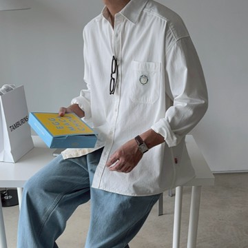 【Metanoia】🇰🇷韓製 刺繡長袖襯衫