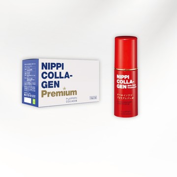 【內外還原組】NIPPI膠原蛋白-𝙋𝙧𝙚𝙢𝙞𝙪𝙢白金版/1盒＆NIPPI高滲透奈米膠原蛋白全能乳霜/1罐