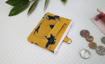 黃底貓悠遊卡證件零錢包 證件套 小錢包 名片夾 識別證