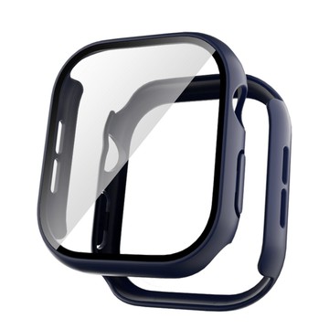 LANS 手錶邊框保護殼 內附9H鋼化玻璃貼 殼膜一體式錶框 適用 Apple Watch 第7代/第8代/第9代 41mm