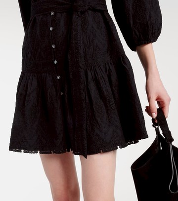 Veronica Beard Chrisjen embroidered cotton minidress