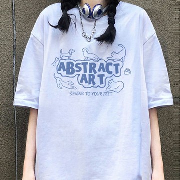 ins超火純棉短袖T恤半截袖女夏裝oversize寬松韓版潮原宿風上衣服