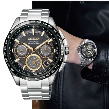 CITIZEN GPS衛星對時F900光動能鈦腕錶/黑/CC9015-54F