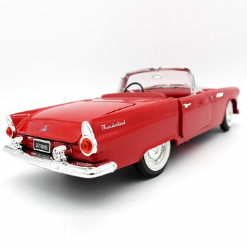 路鷹一鳴1：18福特雷鳥 1955 FORD THUNDERBIRD老爺車合金車模