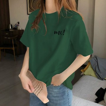 台灣出貨 純棉短袖女 大碼短袖 t恤女 夏季上衣 設計感短袖 寬鬆短袖 百搭上衣 正肩上衣 短袖女 圓領短袖 美式t恤