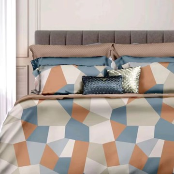 A-ONE 雪紡棉床包組 磨毛加工親膚柔軟 吸濕排汗 水洗色牢度5  床包 + 枕套2個  雙人  萬花筒