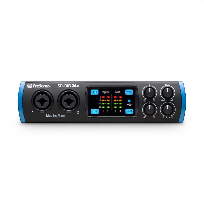 PreSonus Studio 26c オーディオ MIDIインターフェース 24Bit 192kHz 2入力 4出力USB-C互換 Stu