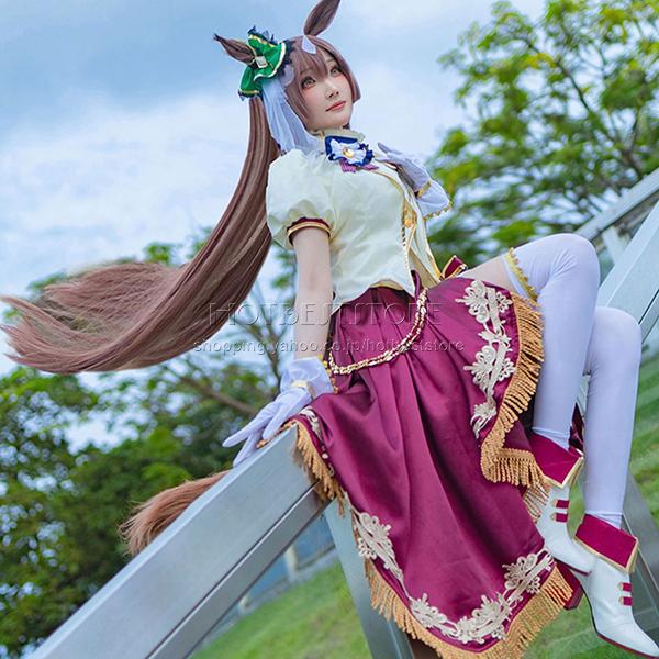 ウマ娘 プリティーダービー 風 ライスシャワー コスプレ衣装 一周年