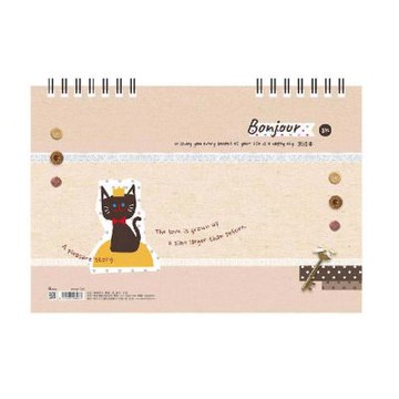 【美加美】素描本 8K 380x260mm Bonjour米貓 6本/組 AF5546-8K