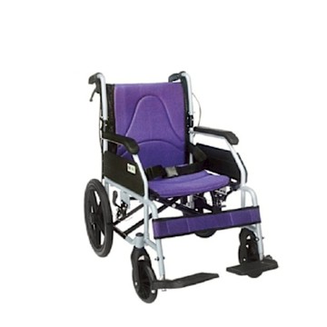 【輪椅】恆伸醫療 鋁製18吋固定手可拆腳折背看護輪椅B款 鋁合金輪椅、18吋座寬、可折背、可拆腳靠、固定扶手、雙層布面、恆伸醫療、看護輪椅、補助申請、社福捐贈