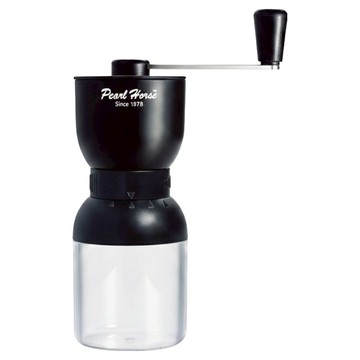 Pearl Horse 寶馬 手搖磨豆機 CM115 ABS頭 PP蓋 PS容器 陶瓷刀盤 研磨咖啡豆 台灣製造  黑色 + 透明色  1個  50克