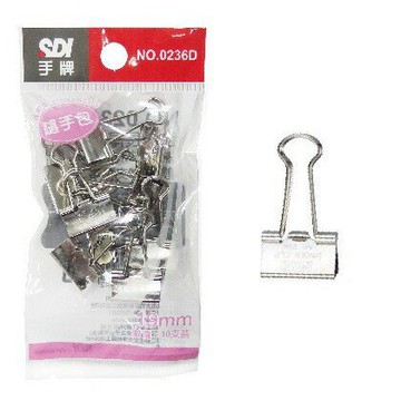 【角落文房】SDI  0236D  19mm 銀色長尾夾隨手包
