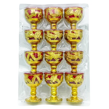 生活King 佛光杯12入組 祭祀杯 祖先杯 拜拜杯 敬神杯 祭祖用品  1組  4.8 x 4.8 x 6.3cm