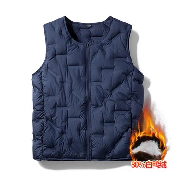 羽絨馬甲男輕薄保暖圓領馬夾內搭外穿背心運動馬夾秋冬季坎肩外套
