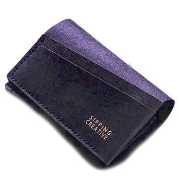 SIPPING CREATIVE 俬品創意 名片夾 極簡黑 紙革+毛氈 台灣設計  7.3 x 10.6 x 2cm