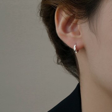 925純銀圈圈耳環女耳釘2021年新款潮2022耳扣網紅小眾高級感耳飾