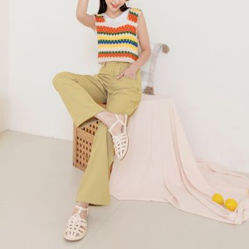 OB嚴選中大尺碼-車線口袋西裝長褲寬褲《BA7238》