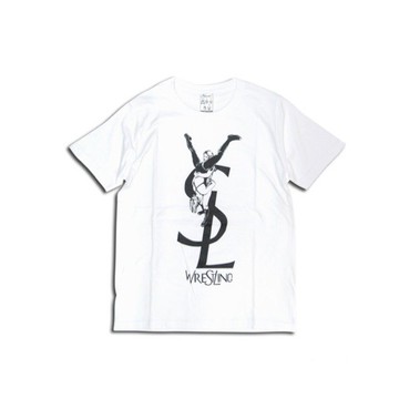 "SL"T-Shirts 摔角短袖衣服 White (M Size)
