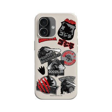 iPhone 17 SolidX 貝殼灰 - 哥吉拉 Godzilla - 經典黑紅怪獸圖鑑
