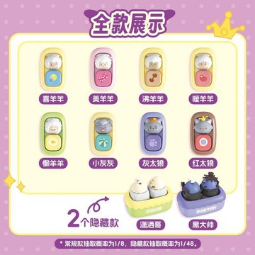 ✨店長優選✨洛克星球重返古古怪界系列鍵帽盲盒潮玩掛件喜羊羊灰太狼鍵盤周邊