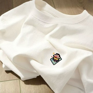 隔日達 男女生同款t恤 簡約ins風短袖 250g純棉重磅上衣 寬鬆短tee 加大碼落肩T恤 棉質新款衣服 0183