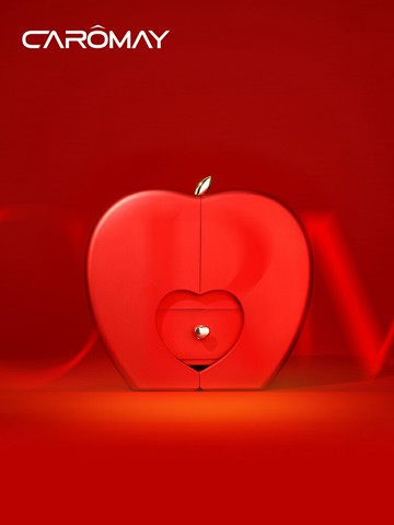 CAROMAY永生花平安禮盒情侶新年紅色禮物盒送愛人送女友首飾盒