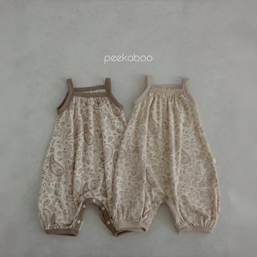 peekaboo 圖騰吊帶連身衣【現貨】寶寶 韓國童裝 女寶包屁衣 女童衣服 寶寶衣服 嬰兒衣服 兒童包屁衣