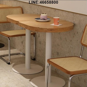 免運 速發 附發票 洽談桌椅 辦公桌椅 接待桌椅 桌椅組合 商用桌椅 美容室桌椅 等待室桌椅 北歐創意實木圓桌接待洽談桌咖啡桌子小戶型客廳家用現代簡約餐桌