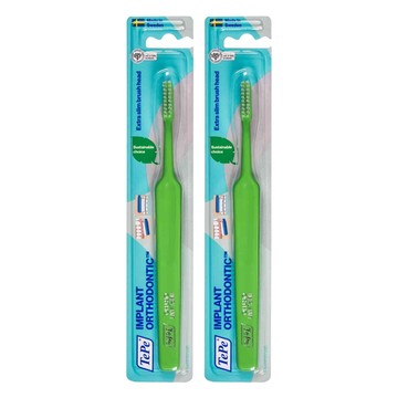 TePe 緹碧 植牙矯正專用牙刷  窄細刷頭  雙排刷毛  1入  2支
