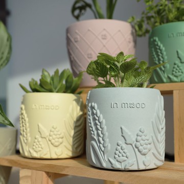 【In mood 一畝田】田園生活水泥盆器 10色水泥質感