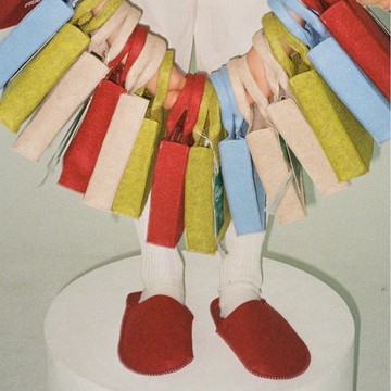 韓國 FRANKLY! 旅行拖鞋 + 隨行收納袋 二入組 紅