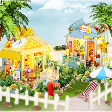 台中現貨【創彩】 厚味小港/檸檬趣味 袖珍屋 DIY小屋首選 交換禮物 DIY手作 迷你屋 模型屋 溫馨小屋