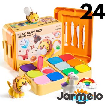 【JarMelo 原創美玩】萌趣寶貝膠囊超輕黏土組(24色) JA99919