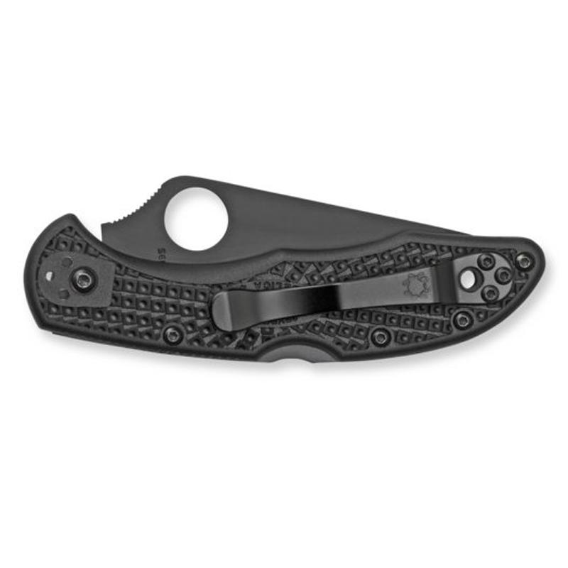 スパイダルコ Spyderco デリカ4 オールブラック チタンコーティング 半波刃 C11PSBBK