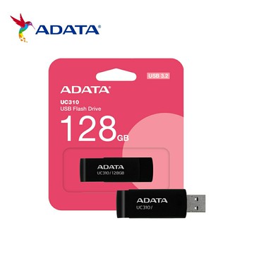 滿額現折180★【出清】ADATA  威剛 UC310 128GB USB3.2旋轉隨身碟(黑)
